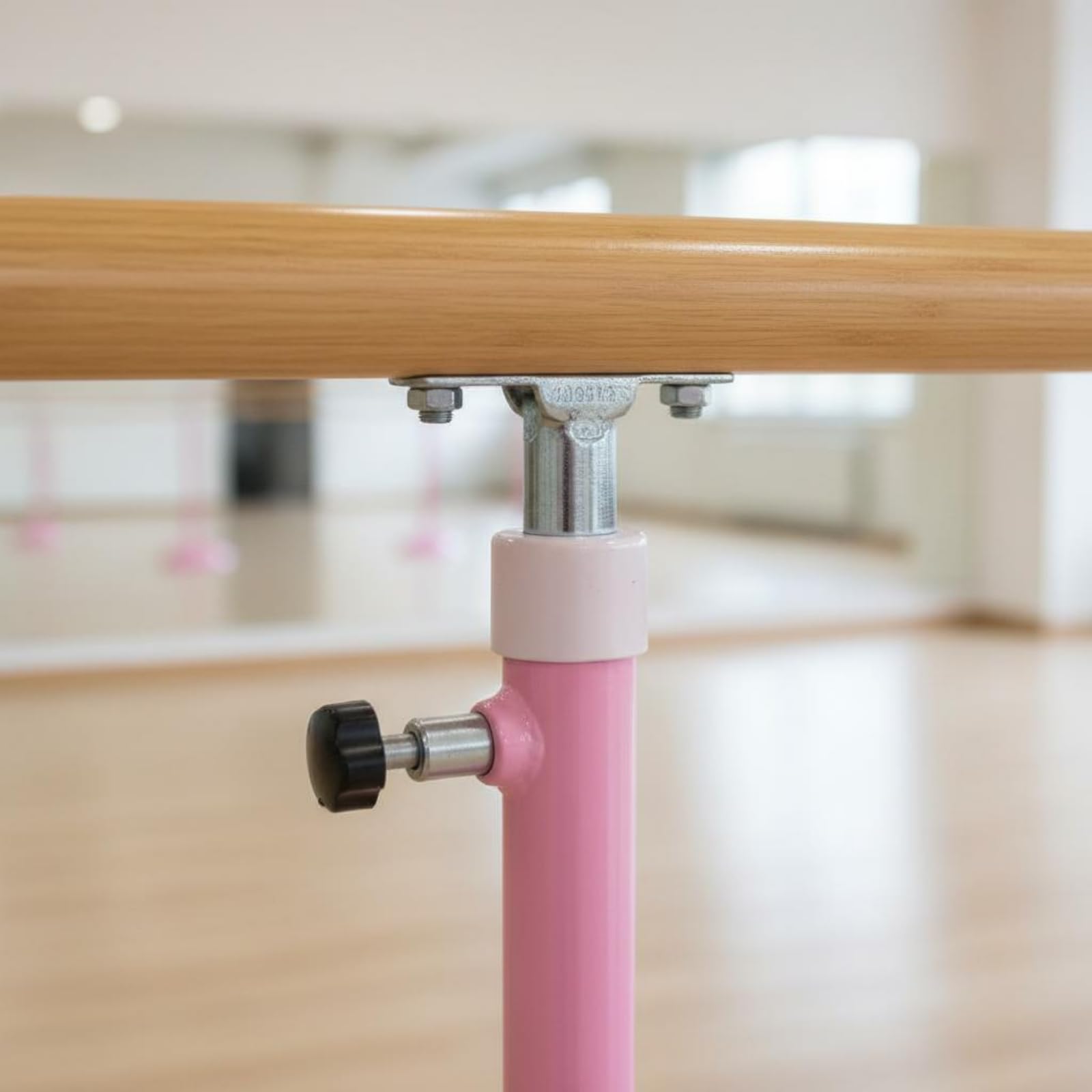 Sbarra Danza Bambini Sbarra Regolabile Allenamento Casa Sbarra Portatile in Legno E Acciaio con Base Stabile Adatta per Stretching Sollevamento Gambe Pratica Costante a Casa