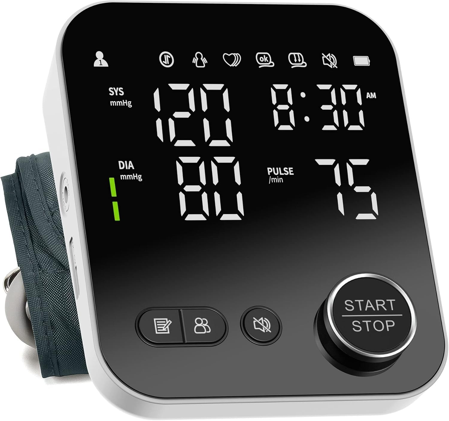 Product image of Blood Pressure Monitor Upper Arm Monitors for Home Use Adjustable 8.7"-16.5" Cuff LED Display 2x120 Memory Intelligent Voice Portable Machine with Storage Bag