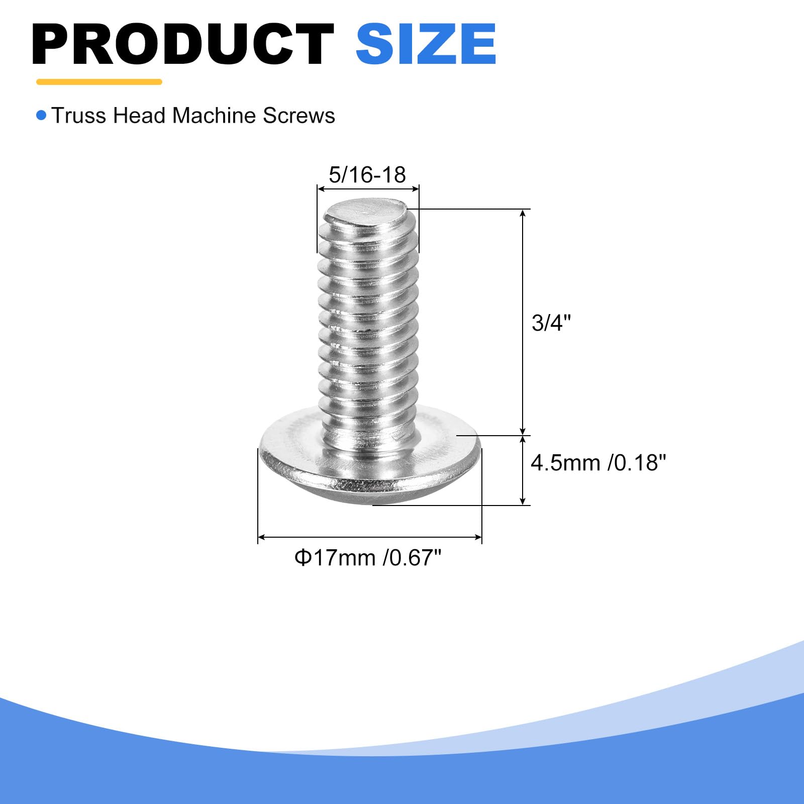 Stainless Steel Machine Screws - Truss Head -2 Stainless Steel Machine Screws - Truss Head -2