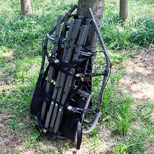 Wdsystin Treestands Medium Mesh Hang-On Treestand | Single-Person Hunting Ladderstand | Steel Climbing Tree Stand | Max 300Lbs #TOP7