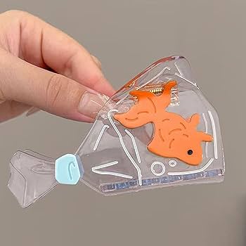 Amazon.co.jp: 金魚ヘアクリップ、ノベルティ金魚爪クリップ、金魚