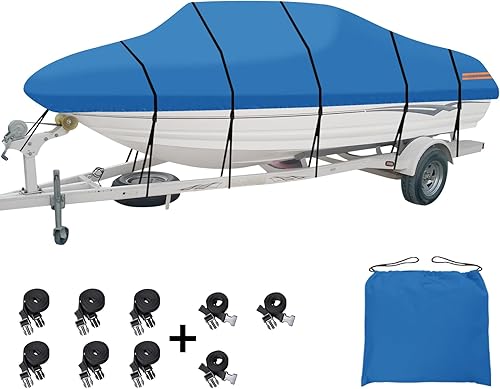 Easy-Going Trailerable - Cubierta impermeable para lancha de hasta 17-19 pies de largo x 96 pulgadas de ancho, resistente a los rayos UV, cubierta