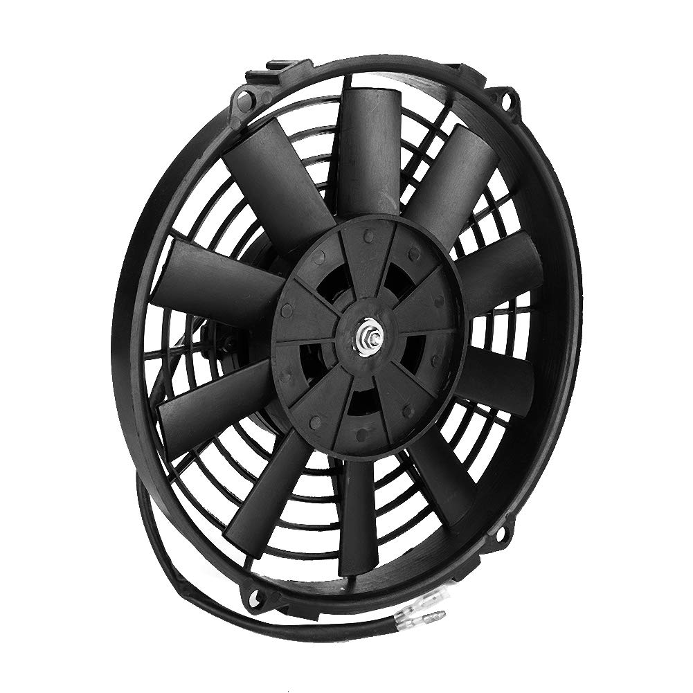 Ventola Sottile da 9 Pollici Ventole di Raffreddamento del Radiatore Elettrico Push Pull Ventole di Raffreddamento 12V 80W Kit di Montaggio Universale Nero