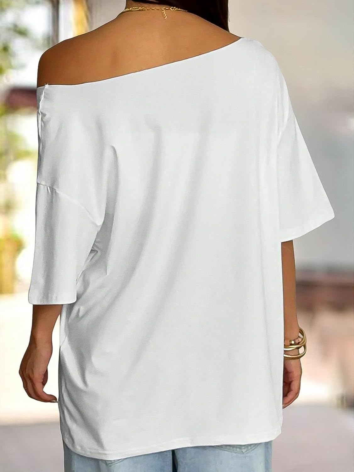Flamingals Off-Shoulder Batwing Summer Casual Comfort Fit Street Style Women Tops - Image 2