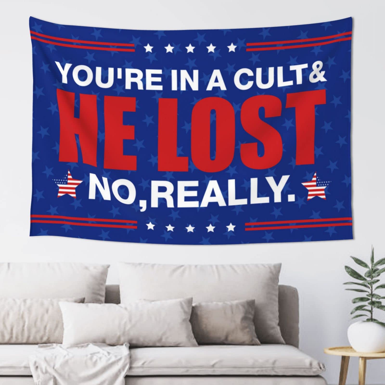 Dsocuiubos Tapestry for Bedroom You're in A Cult and He Lost No Really Tapestry Beer Decor Funny House Decor (Size : 100X150CM)