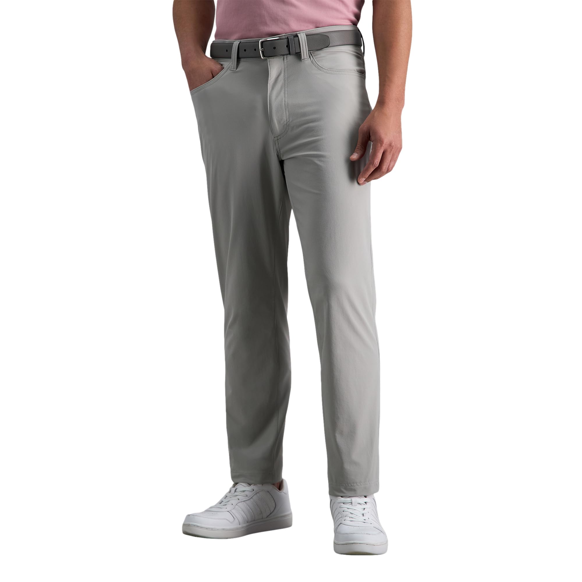 Haggar Sport Men's Performance Stretch Nylon 5-Pocket Straight Fit Tech Casual Pant