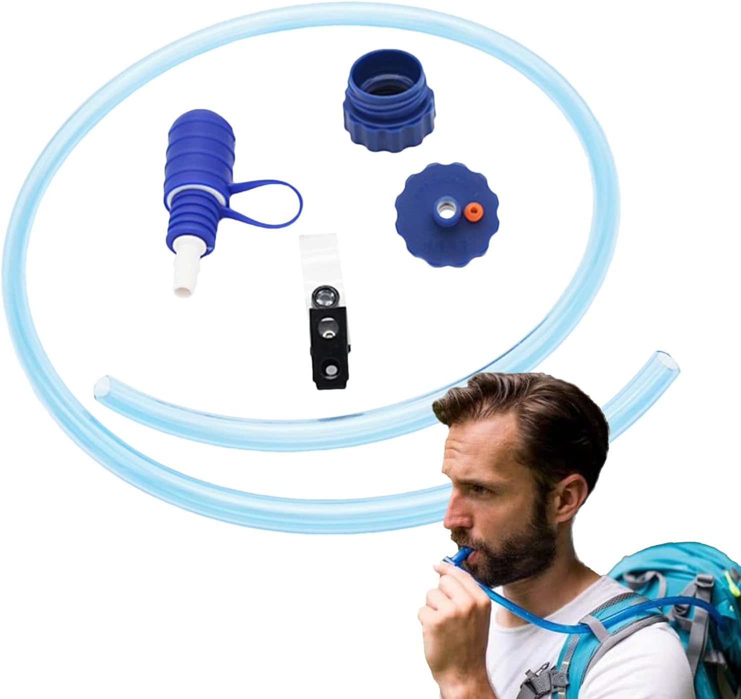 Hydration Hose for Water Bottle - Adapter Hose for Hydration System | Hydration System Converter Hose for Outdoor Cycling Fishing Climbing