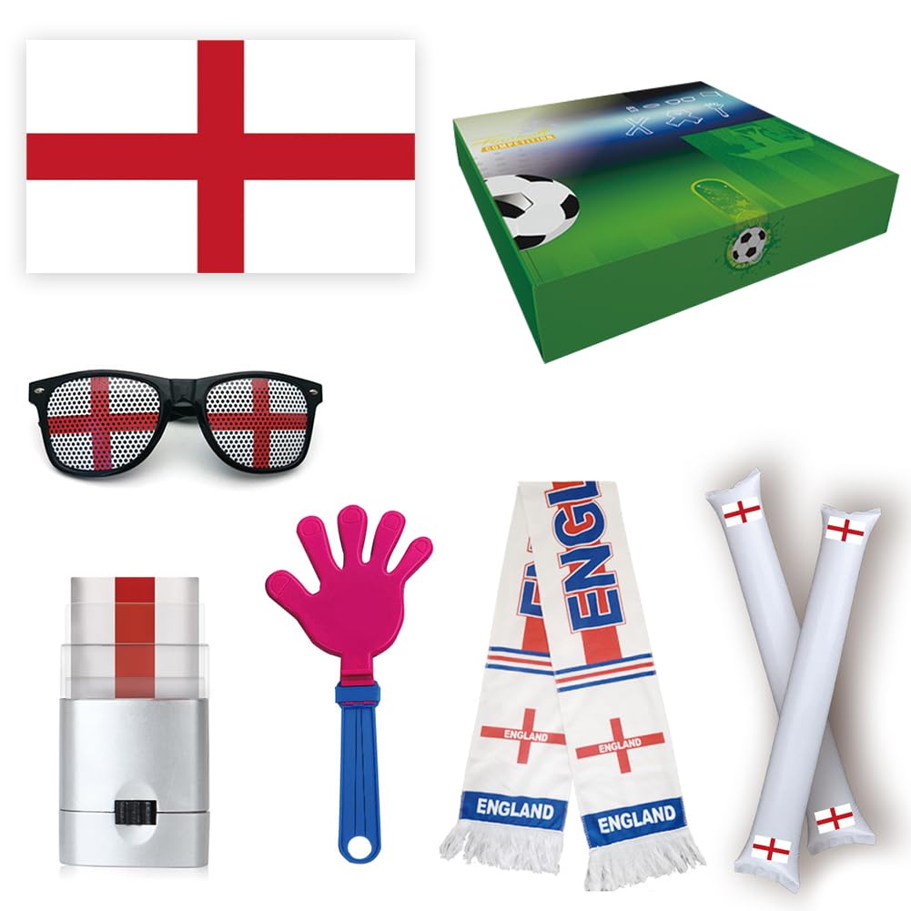 Football Fan Kit, Team Spirit Accessories, Cheerleading Hand Clappers Party Favors and Thunder Sticks Noise Makers for Sporting Events Football Cheering Essentials for World Cup, Copa America & Match