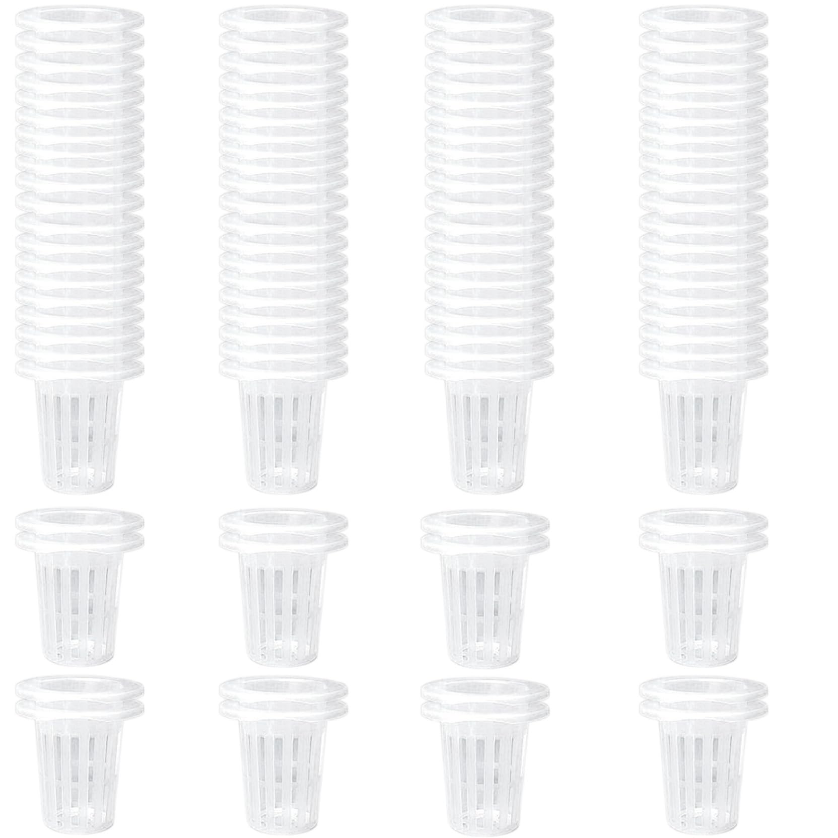 Pots en filet pour culture hydroponique en plastique noir, lot de 100 gobelets de 2.7 pouces