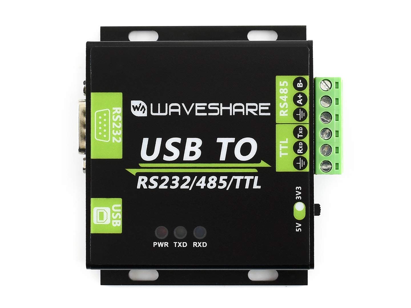 USB to RS232/RS485/TTL Interface Converter Industrial Isolated Converter with Original FT232RL Inside, 300-921600bps Baudrate Onboard Power Isolation, Adi Magnetical Isolation