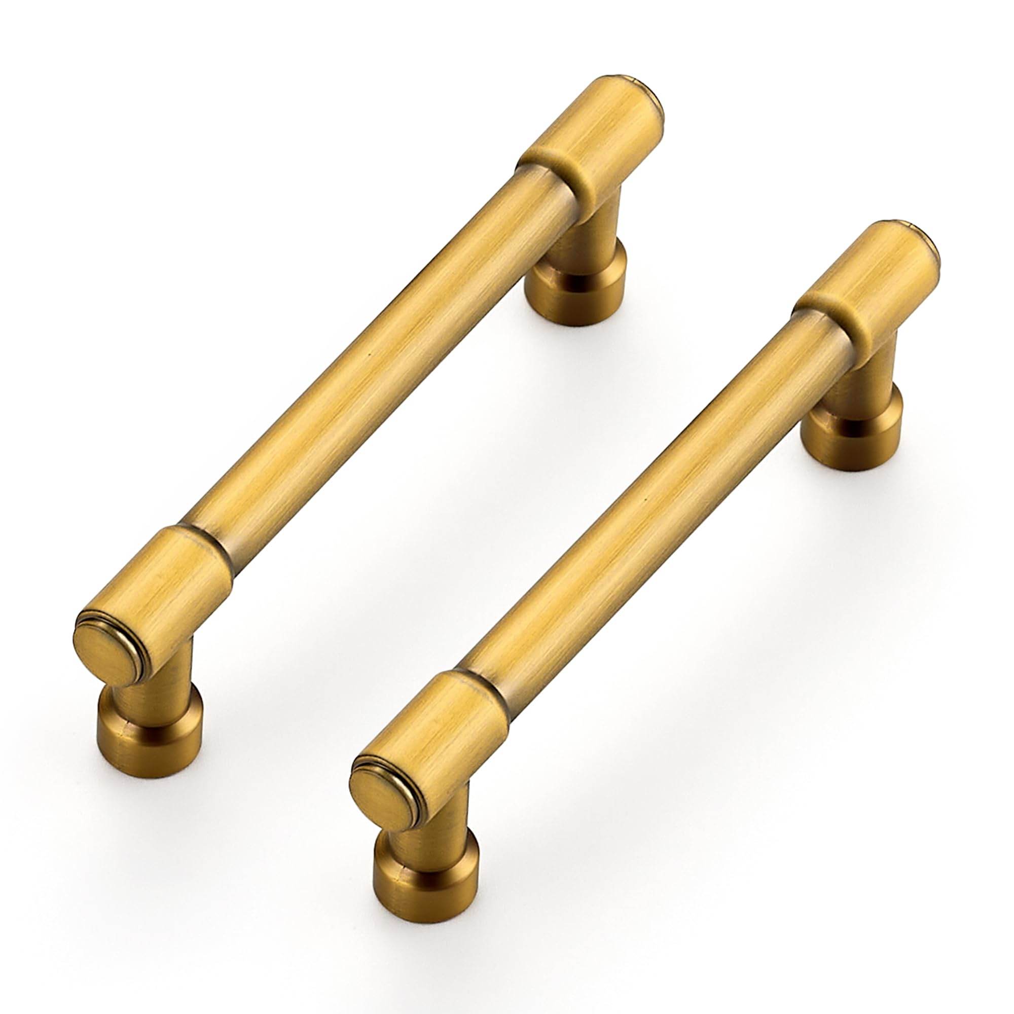 Ravinte Brushed Brass Kitchen Pulls Cabinet Handles 3-3/4 Inch 10 Pack