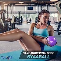 Vista 7 de Yes4All - Bolas de tonificación con peso para ejercicio, bolas medicinales suaves para ejercicio, pilates, yoga, equilibrio, flexibilidad, 2-10