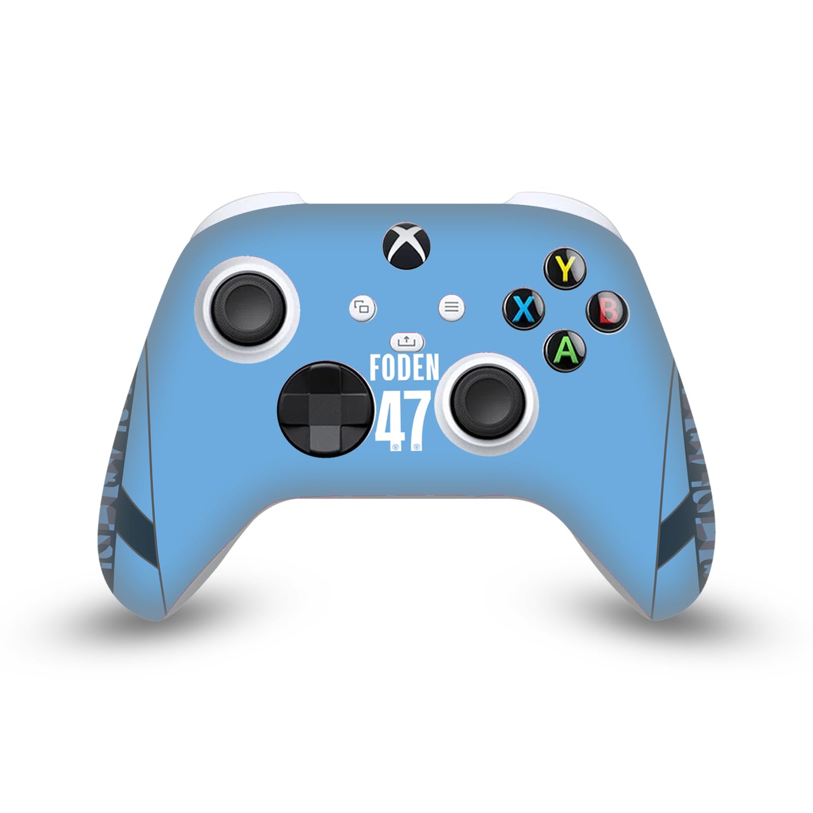 Head Case Designs Licenza Ufficiale Manchester City Man City FC Phil Foden 2024/25 Players Home Kit Console Da Gioco Wrap E Pelle Per Controller Compatibile con Xbox Series S Console & Controller Bundle