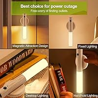 Vista 7 de LANDGOO Paquete de 2 luces nocturnas para guardería, sensor de movimiento seguro para bebés con brillo cálido de 2700 K, lámparas recargables