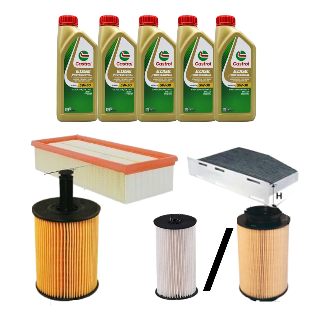KIT TAGLIANDO COMPATIBILE CON AUDI A3 2.0 TDI (8P1) 103KW 140CV DAL 2003 AL 2011 + OLIO 5W30