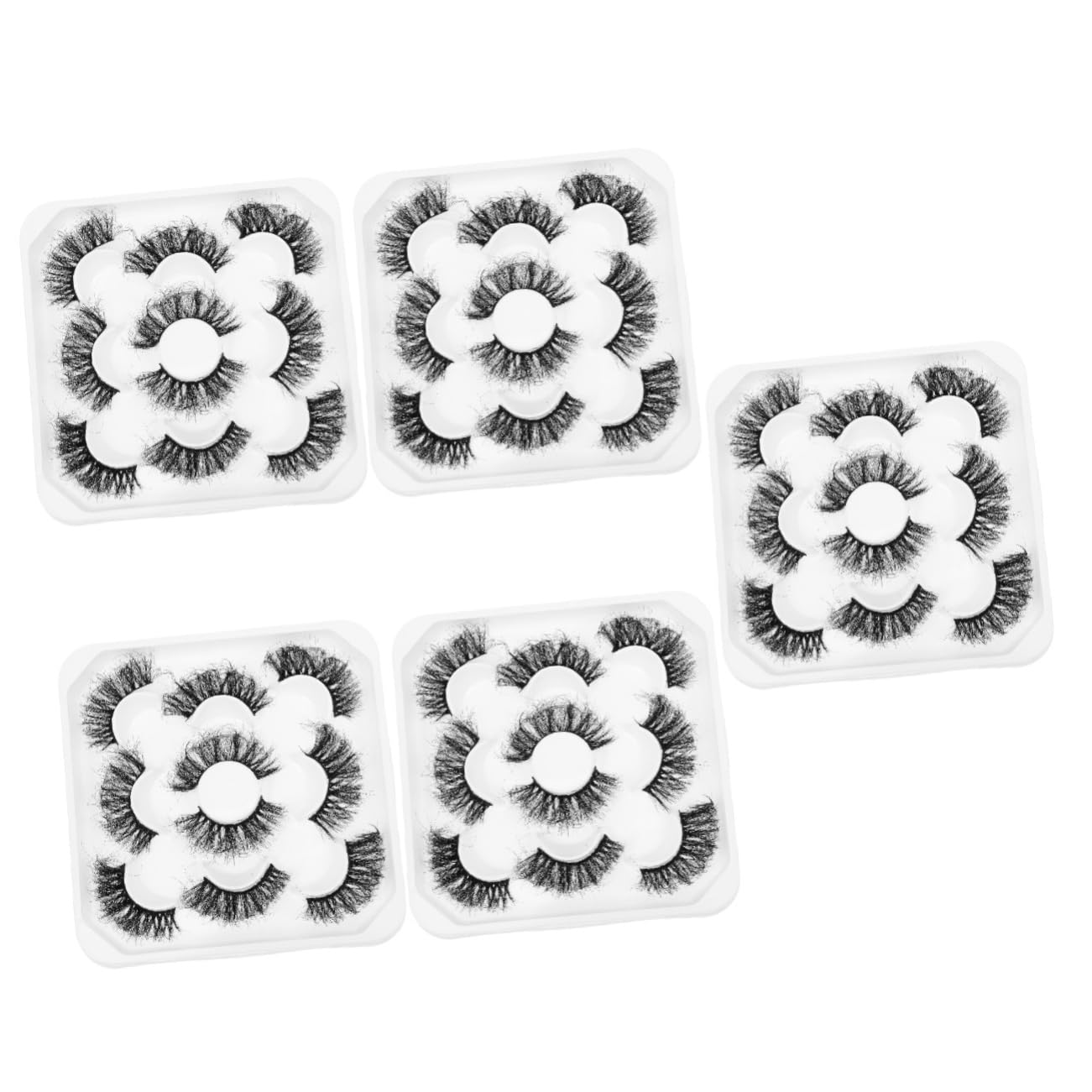 FOMIYES 5 Set Di Ciglia Finte E Soffici Ciglia Finte Set Di Ciglia Individuali Look Naturale Per Feste Quotidiane Serate Fuori Comode Per Principianti 5 Paia*5