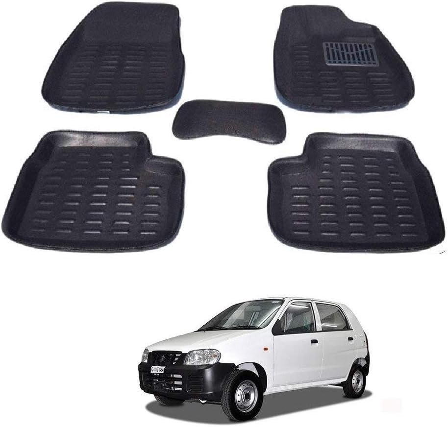 KOZDIKO TPE 3D Car Foot Mat for Maruti Suzuki Alto (Black) - Set of 5 Pcs