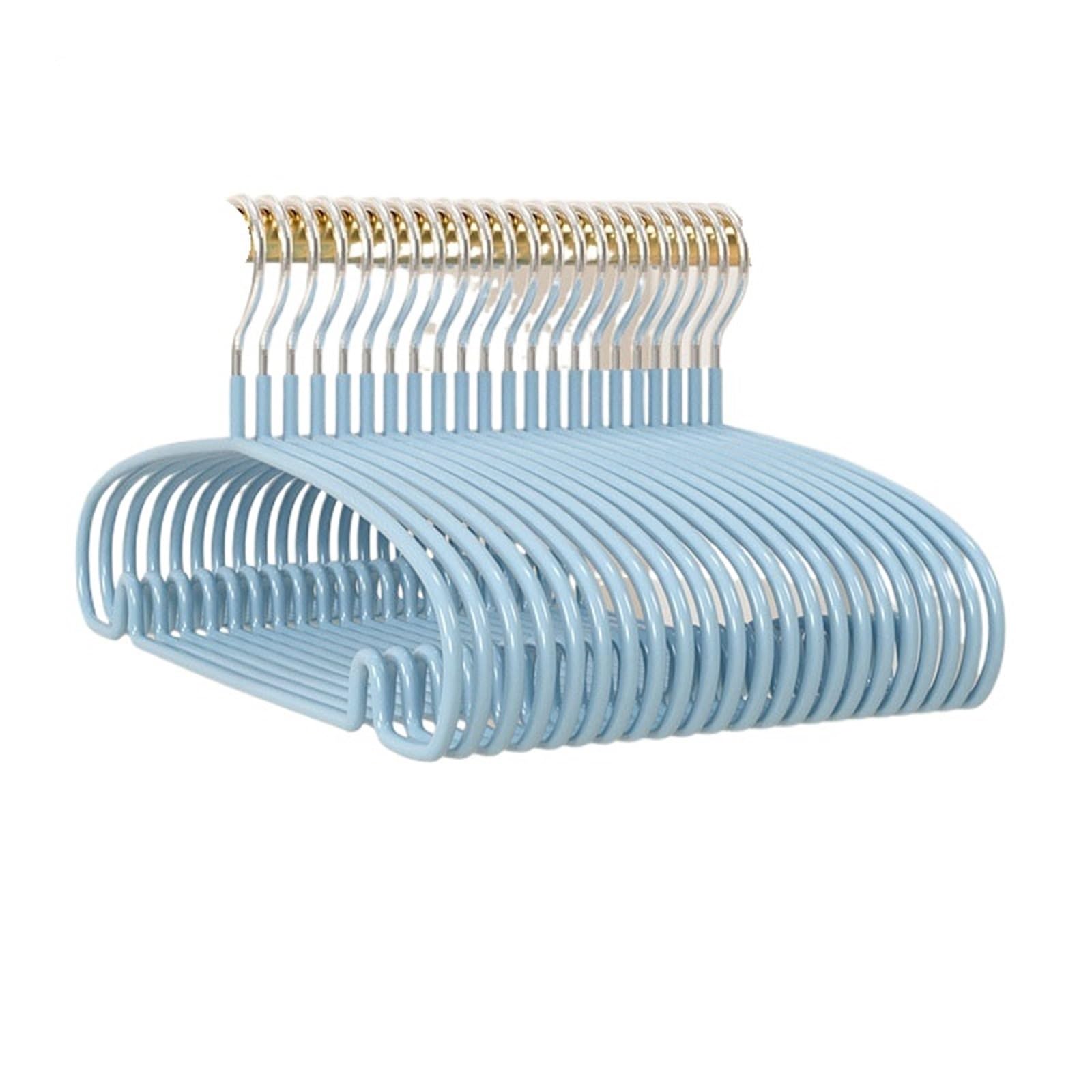 Clothes Hangers Hangers 10pcs Non-Slip Coated Metal Thicken No Trace Hanger For Clothes Suit Coat Shirt Jacket Hanging With Round Notches(Color 07)