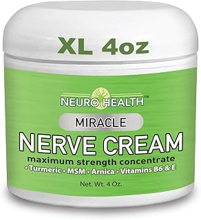 Neuro Health Miracle Nerve Cream XL 4 oz - Maximum Strength Turmeric & Arnica Cream for Neuropathy Support - Soothing Foot & Hand Relief with MSM, Vitamin B6 & E - Fast Absorbing Formula - Made in USA