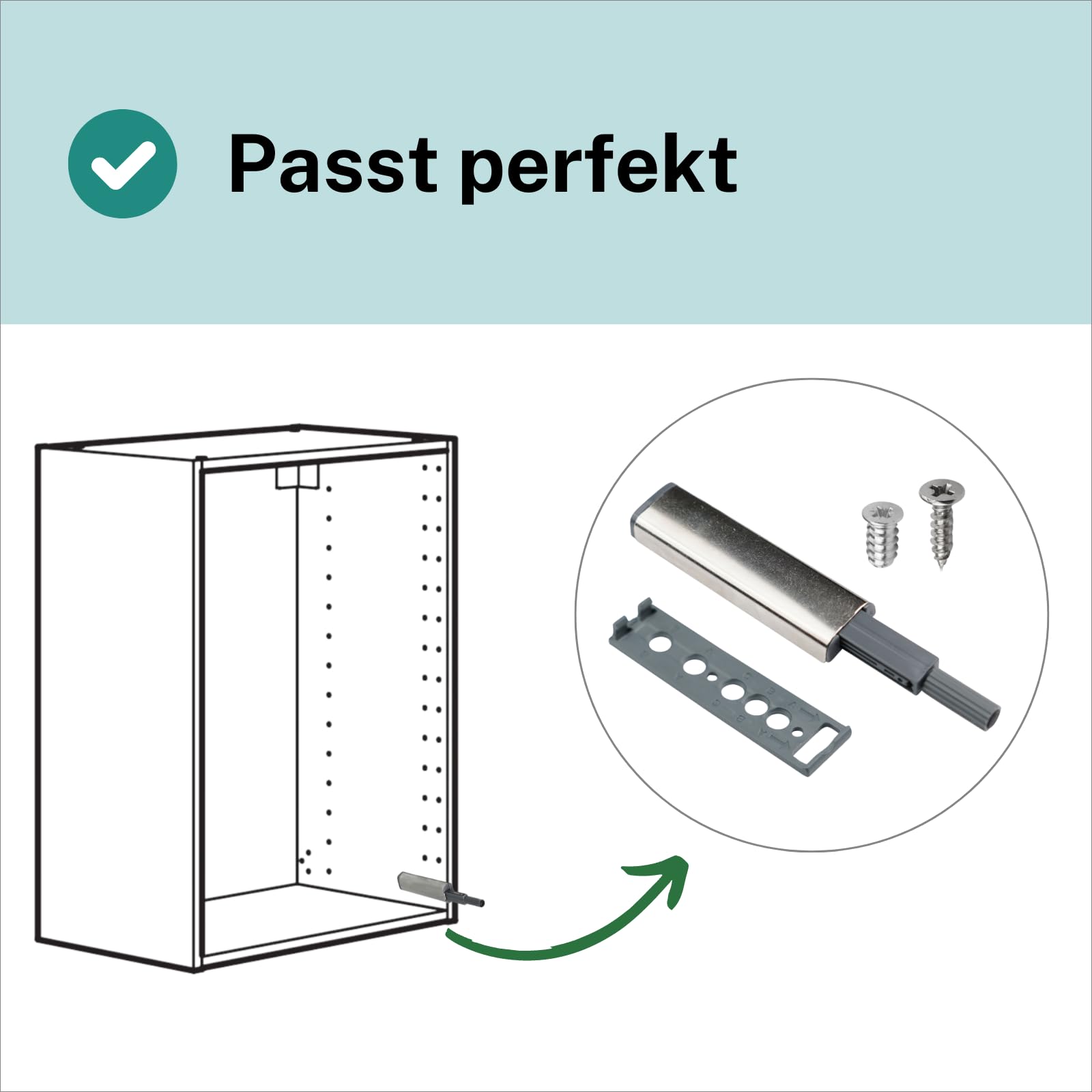 Pressure Door Opener, Suitable as Spare Part for IKEA UTRUSTA