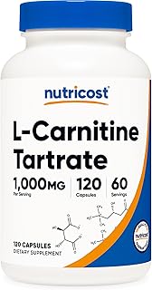 Nutricost L-Carnitine Tartrate 1000mg, 120 Capsules - 500mg Per Capsule (60 Servings)
