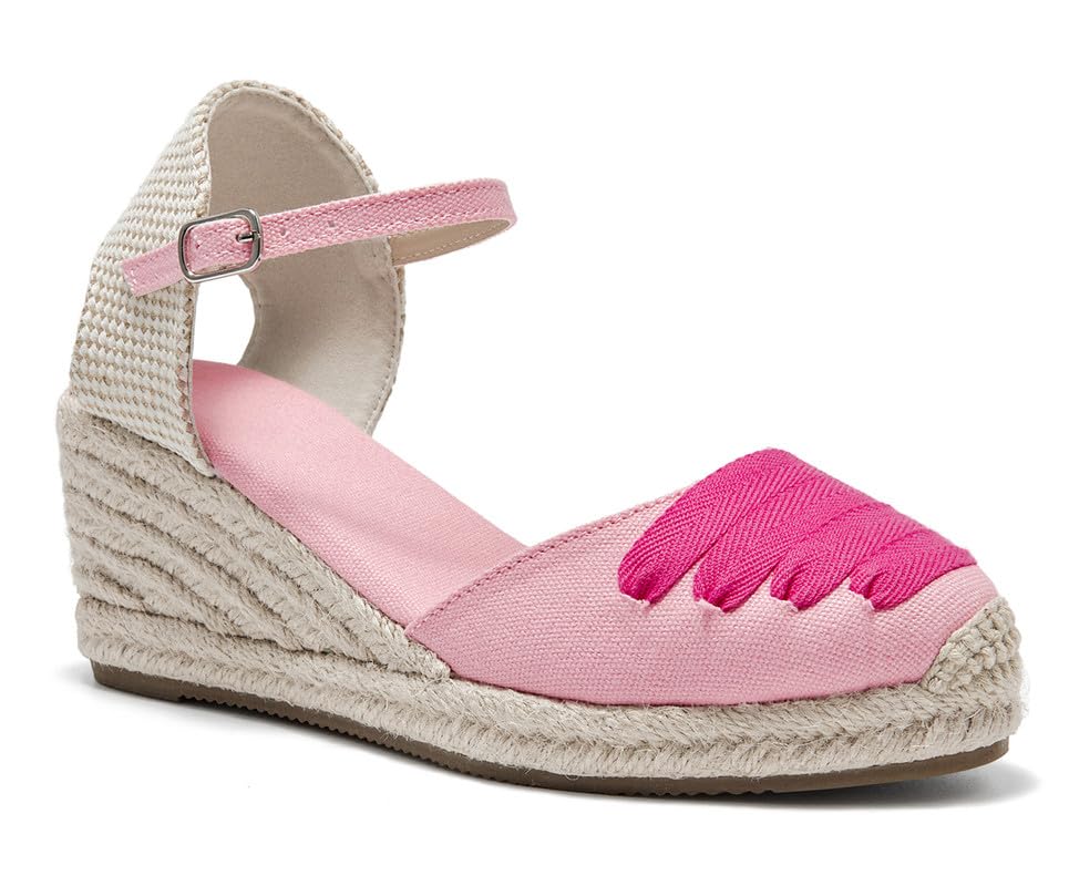Image of Womens Espadrille Wedge Sandals Closed Toe Platform Lace Up Ankle Strap Slingback Summer Dress Shoes
