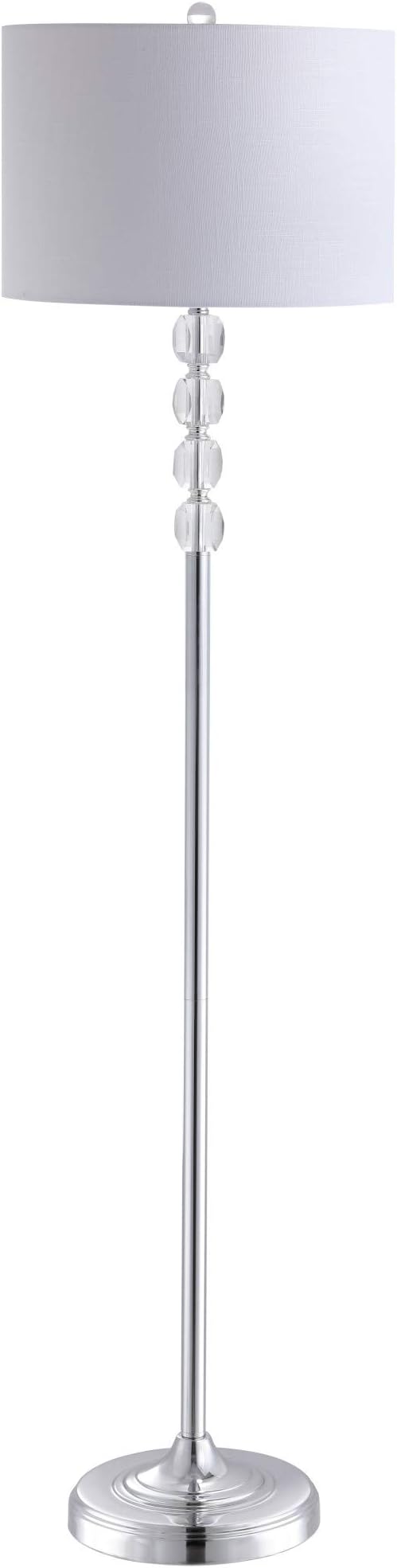 JONATHAN Y JONATHAN Y JYL2028A Aubrey 151 cm kristal/metalen led-vloerlamp, modern, glazuur, transitioneel voor slaapkamer, woonkamer, kantoor, lezen, helder/chroom photo 1