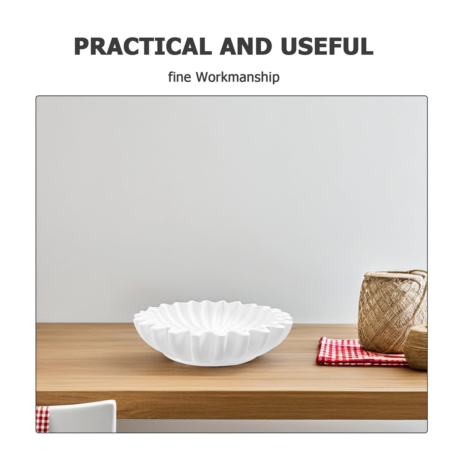 Abaodam Ciotola Decorativa in Resina Bianca Multiuso per Gioielli e Piccoli Oggetti Forma Delicata per Decorazione da Scrivania e Ingresso Stili multipli
