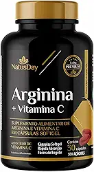Arginina + Vitamina C - 30 Cápsulas - Contribui para a saúde do sistema imunológico e combate o estresse oxidativo
