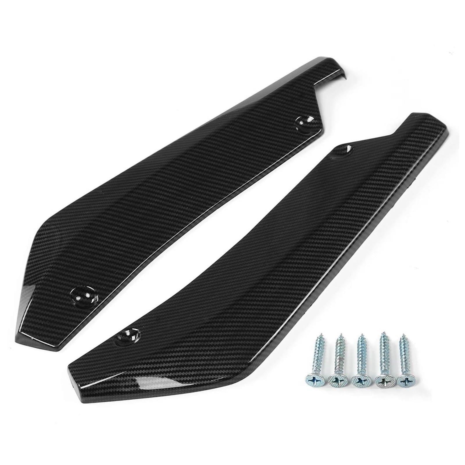 For VW For Golf MK5 MK6 MK7 For GTI R For GTD 2014-2019 Rear Bumper Lip Side Aprons Spats Splitter Car Spoilers Rear Bumper Diffuser(Carbon Fiber Look)