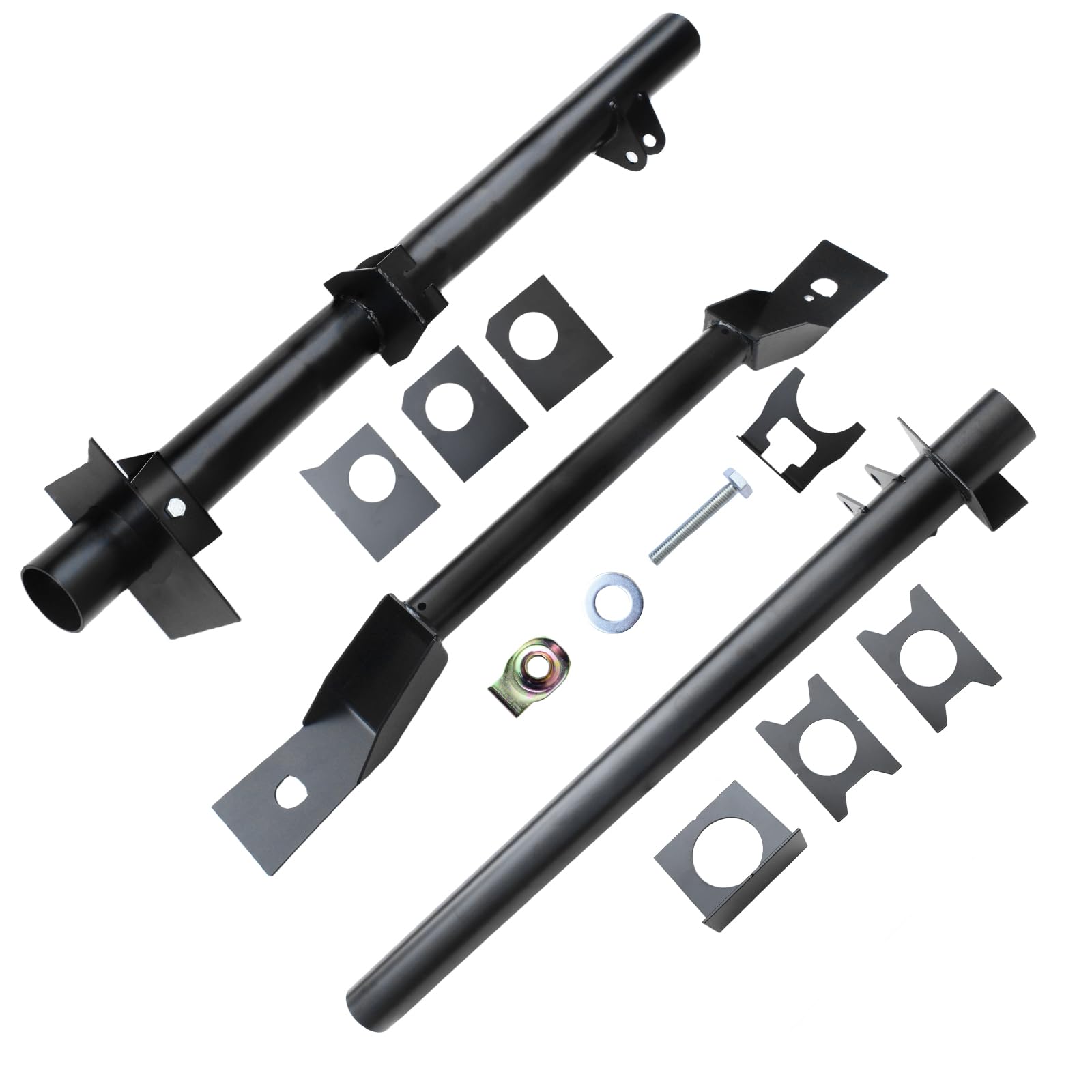 Autoptzxd Front and Rear Fuel Tank Support Crossmember, Upper Shock Mount Crossmember 3PCS Kit Fit for 1999-2006 Chevrolet Silverado GMC Sierra 1500 2500