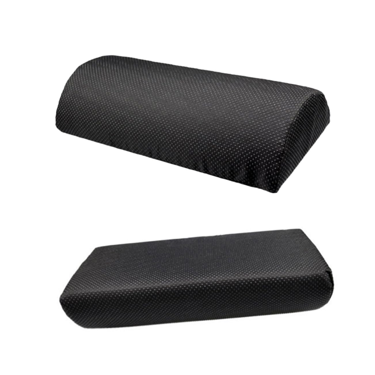 Poggiapiedi Semi Cilindrico da Ufficio in Poliuretano Nero | Pad Ergonomico Lavabile, per Scrivania e Lunghi Voli, Comfort Pratico per Pause