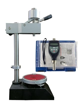 Digital Shore OO Durometer with Hardness Test Stand Range 1090HOO Resolution 0.1H Accuracy <1% H for Soft Elastic Shore Soft Rubber Hardness Test ASTM ISO Standard