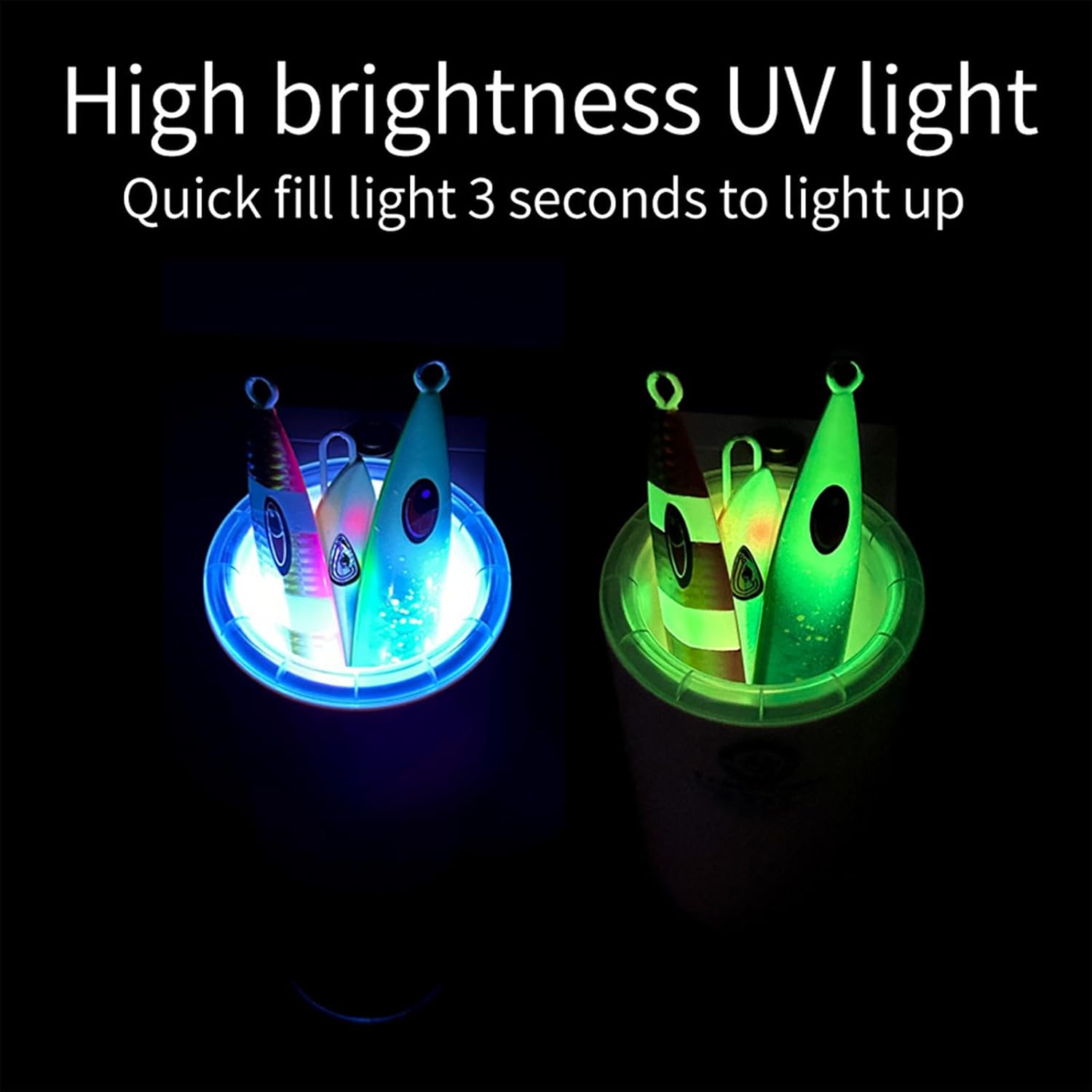 Night Sea Fishing LED Squid Light Soft Baits Glowing Fill Light Marine Fishing LED Squid Illuminators Glows Fill Light