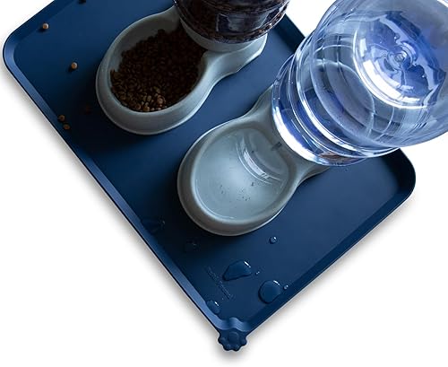 Miniatura 87 de Hoki Found - Bandeja de silicona para comida de mascotas , tapete mantel individual antideslizante para mascotas, tapete impermeable de alimentación