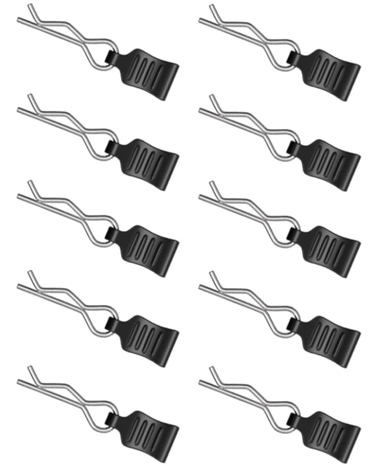 BNREOZA 10 Stück RC Car Clip Pins, Ersatzteile, RC Body Shell Pins, RC Body Clip Biegefeder für 1/10 1/12 1/16 RC Car Shell Modell Ersatzteil