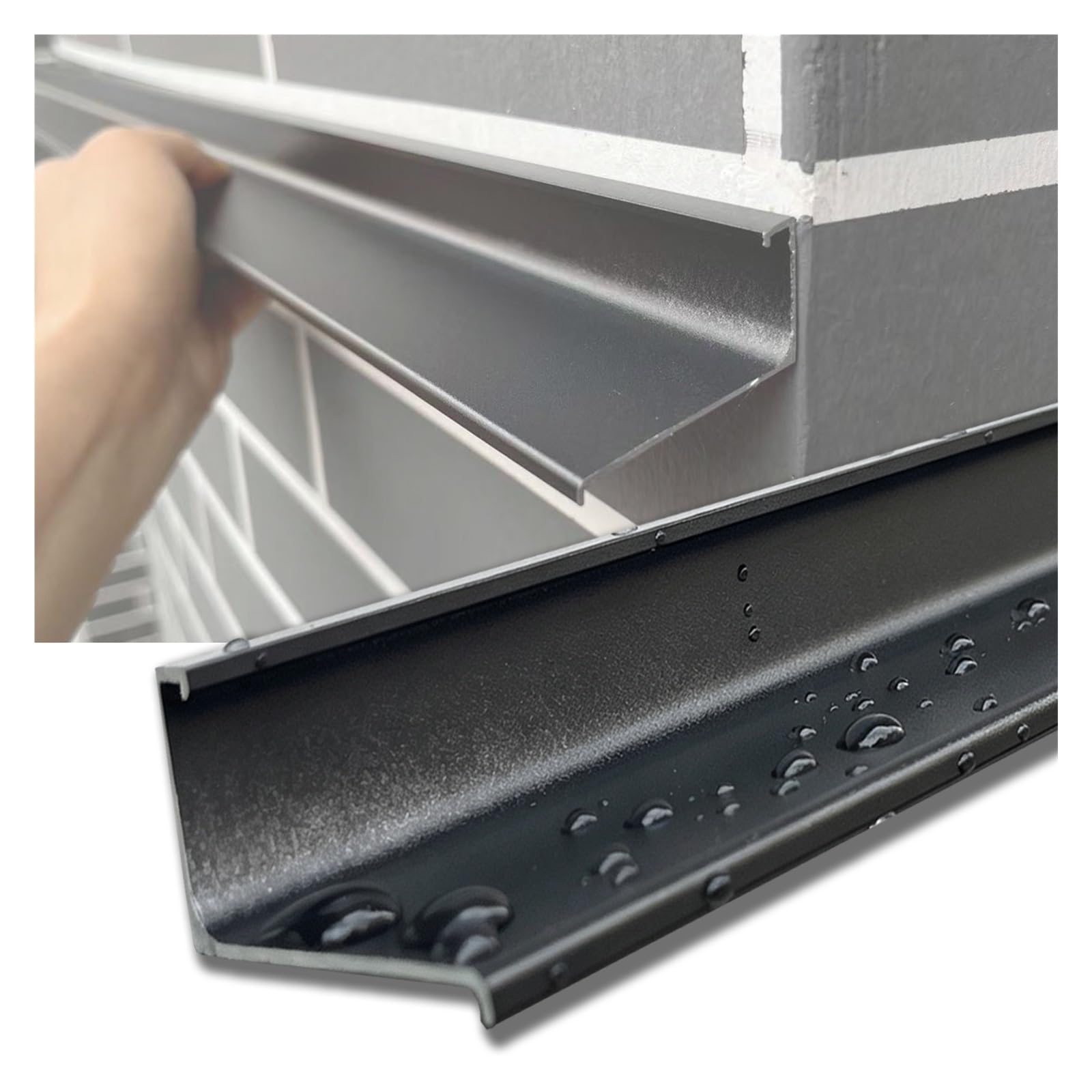 ERRULAN Aluminium L Tropfkantenprofil für Außenwände