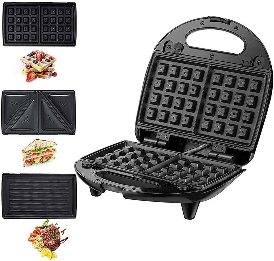 Electric Sandwich Stripe Bread Maker Waffle 120V 800W Pancake Household Breakfast Machine