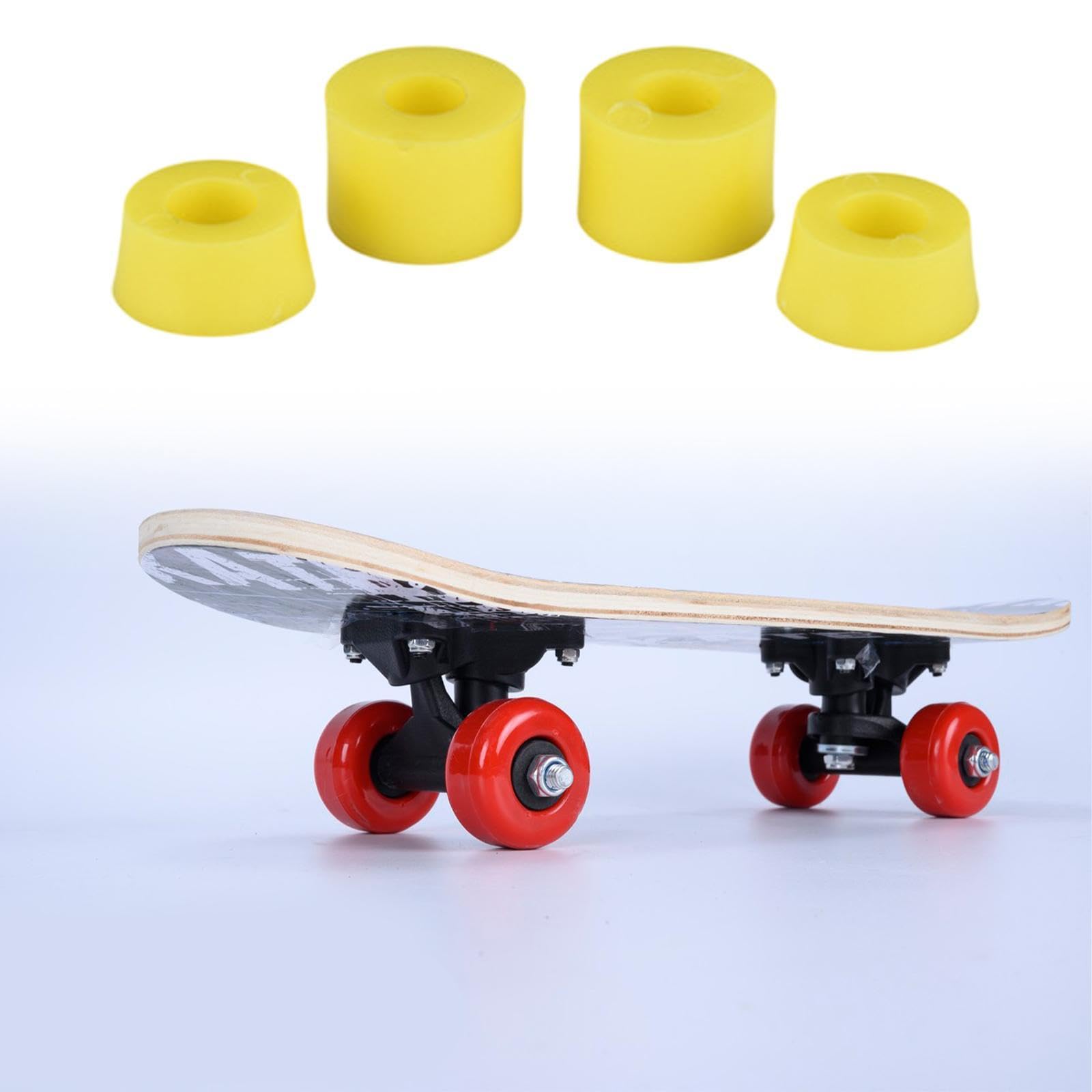 QSTDGVPW Skateboard Bushings Wheels Axle Bushings Shockproof Pads Cups Replacement Longboard Bushings for Longboard Outdoor, Yellow