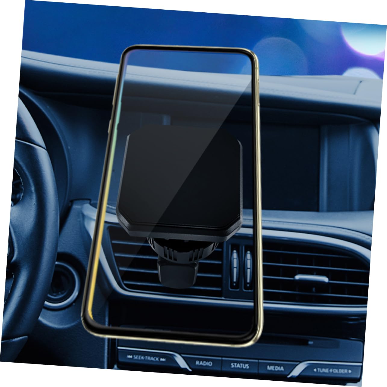 HEMOTON 3pezzi Supporto Magnetico Per Smartphone Da Auto Supporto Per Ventilazione Rotazione Per Navigazione e Chiamate Compatibile Con Smartphone Nero