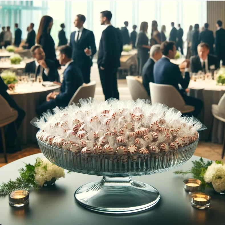 Peppermint Candy, Bulk Mints Individually Wrapped, Soft Mints, Soft Peppermint Puffs - Discover freshness in 5 lbs, about 450 units, all individually wrapped.