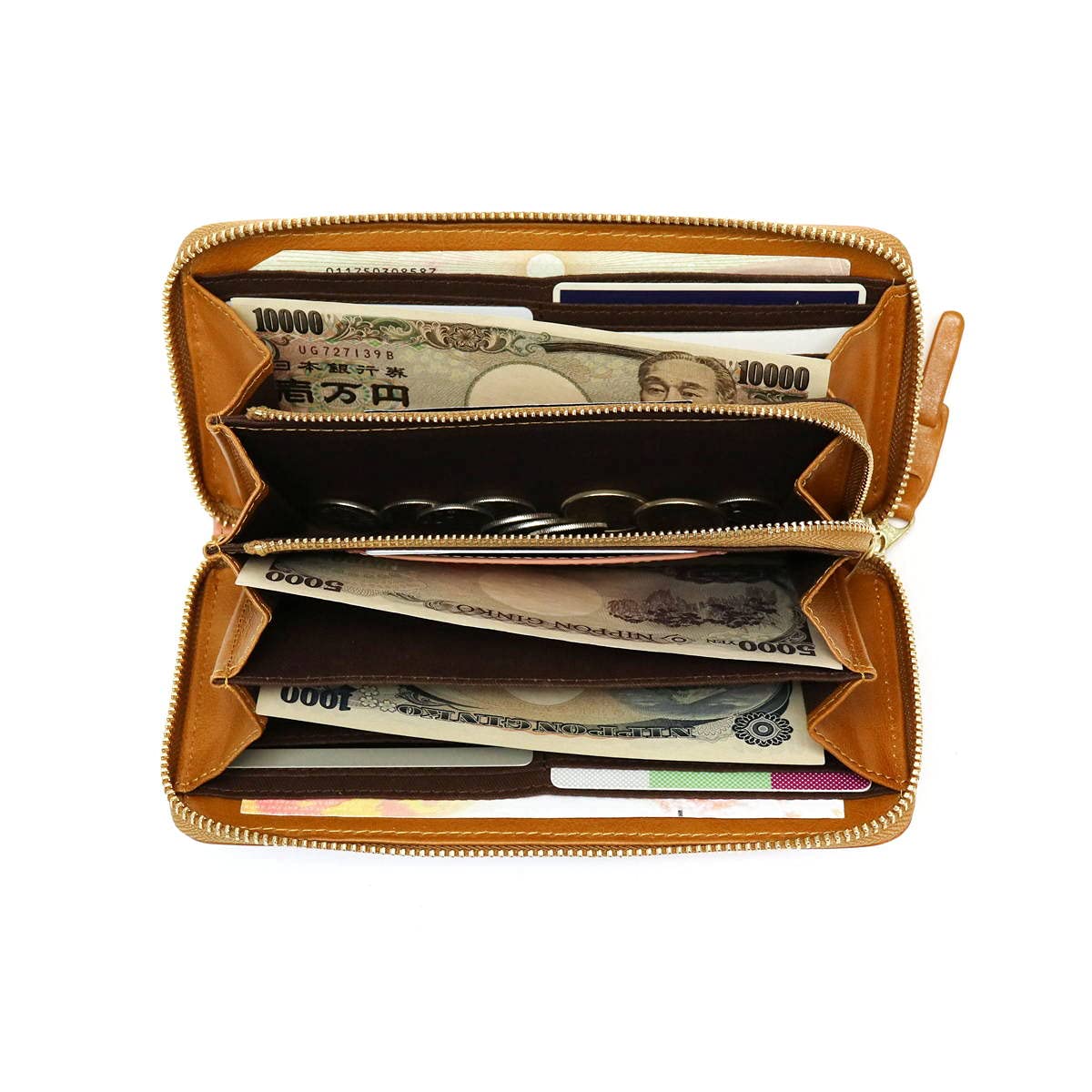 モズ 長財布 レザー ラウンドファスナー square スクエア メンズ レディース 86092 (キャメル) Amazon.co.jp: [モズ] 長財布 レザー ラウンドファスナー square