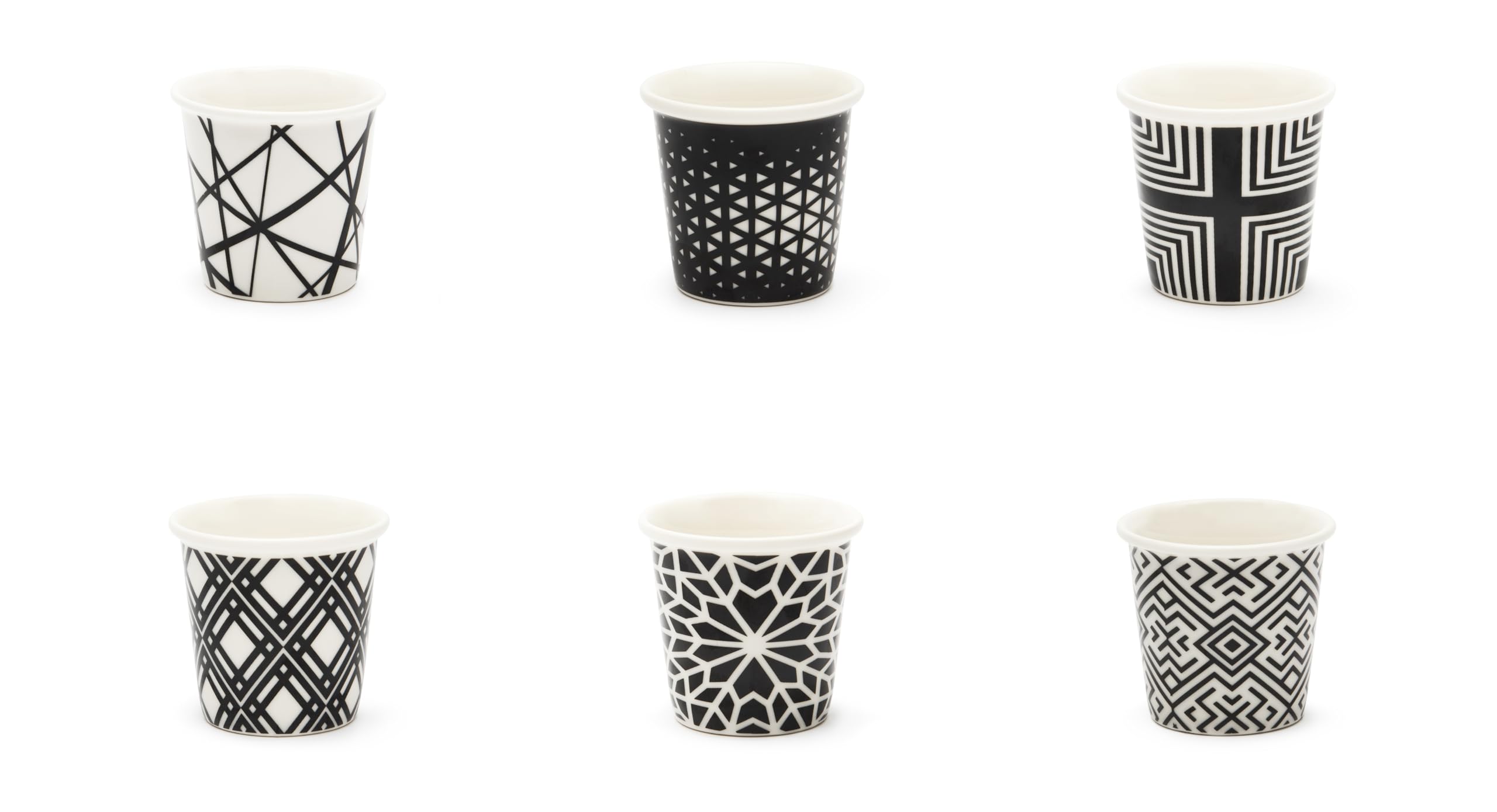 Excelsa 66325 Set of 6 Coffee Cups, Porcelain