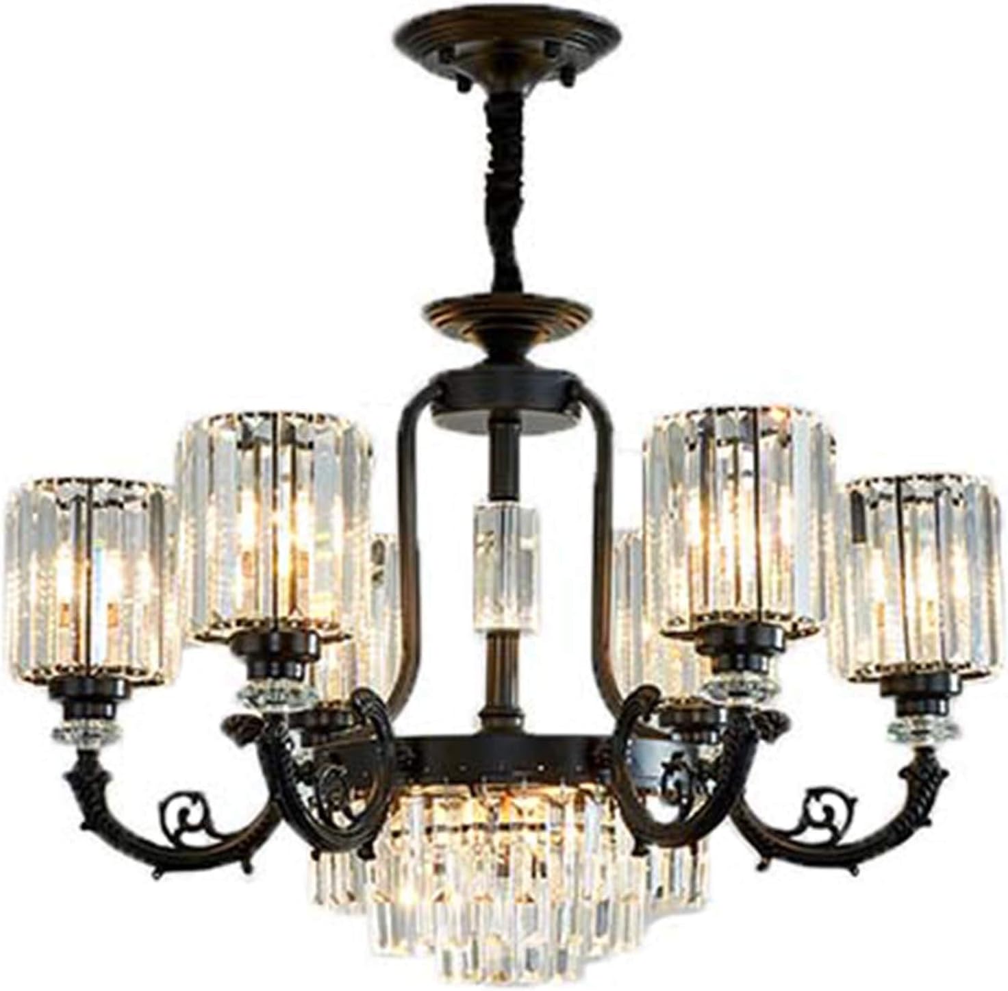 Chandelier Light, Chandelier,Ceiling Lamp Kid’s Room Bedroom Hallway Living Room,Flush Mount Ceiling Light,Industrial V-intage During Light, Modern Crystal Glass Chandelier(3)