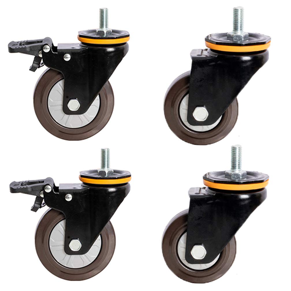 Roulettes pivotantes en caoutchouc anti-bruit pour supprimer les vibrations des meubles - 8