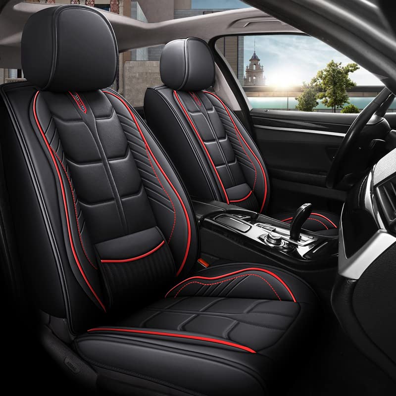 KAEW Fundas de Asientos para Hyundai Kona Hybrid/Electric/N SUV 2018-2020 2021 2022 2023 2024 2025, Cubiertas de Cuero de Asiento para Delanteros y Traseros, Impermeable Fundas Asientos Coche