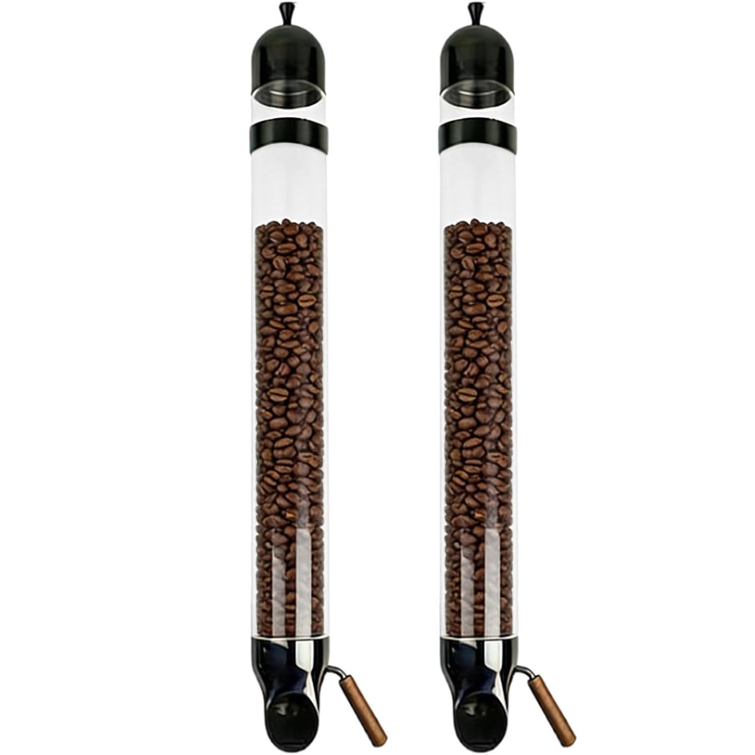 Lxmydriasis Black140cm Commercial Wall-Mounted Cereal Dispenser Storage Container -2Pack