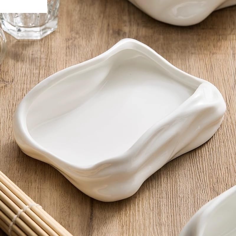 Piatti Cena Piatto in ceramica Piatto da zuppa da ristorante Piatto da dessert Piatto da snack Piatto da sushi Piatto freddo Stoviglie Forniture Per Feste(C 10.4 inch)