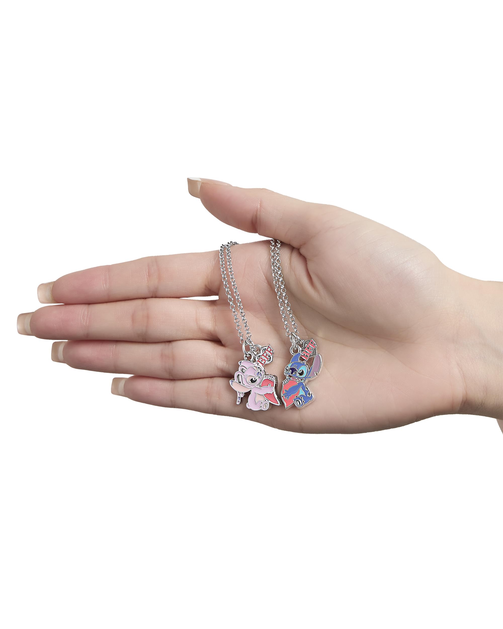 Disney Lilo & Stitch BFF Necklace Set of 2 16"+3" Official License, Best Friends Necklaces