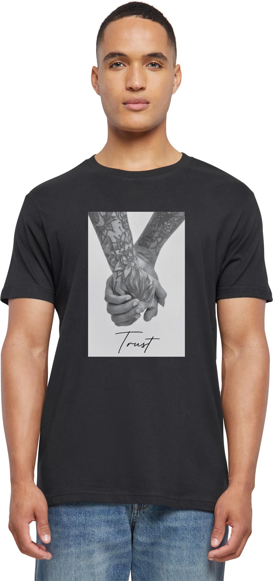 Mister Tee Men's Black Trust 2.0 Tee T-Shirt, L